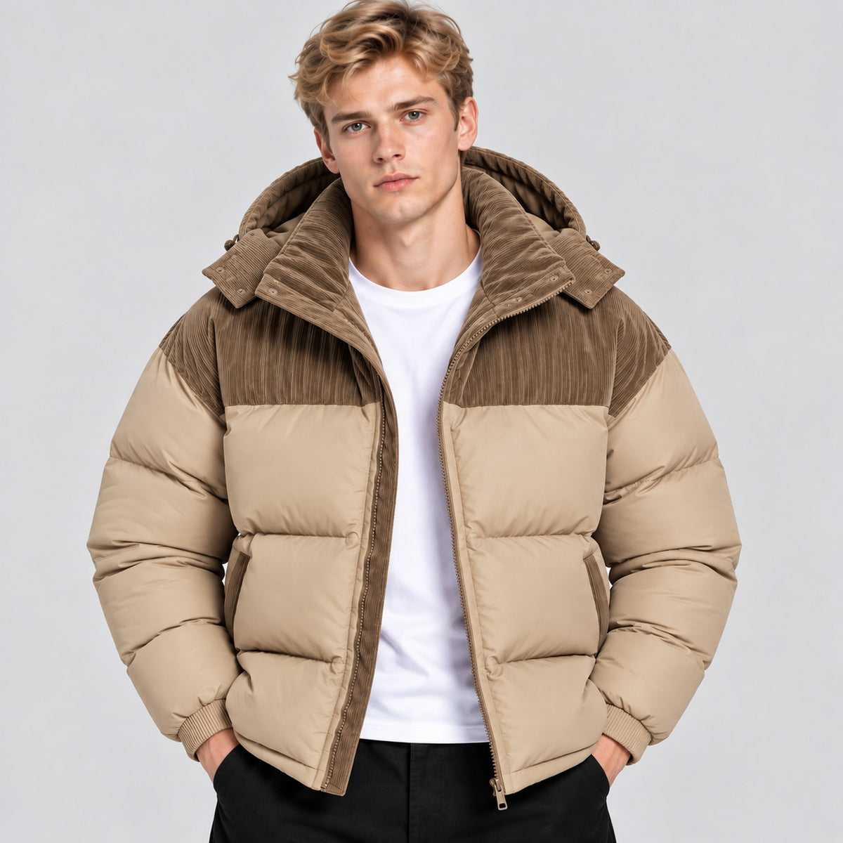 Men's Oversized Hooded Puffer Jacket