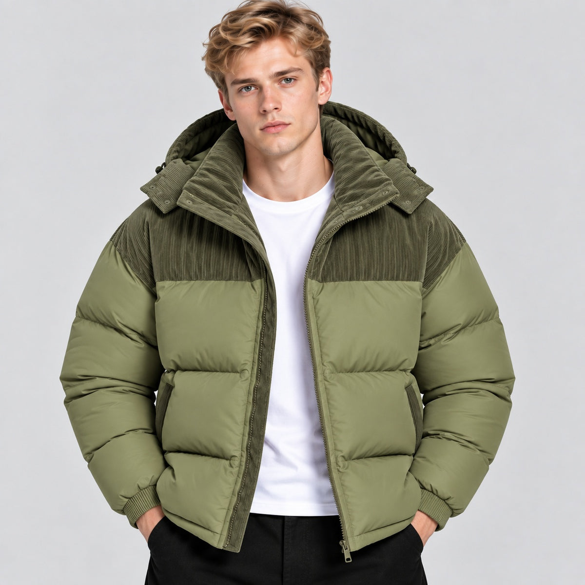Men's Oversized Hooded Puffer Jacket