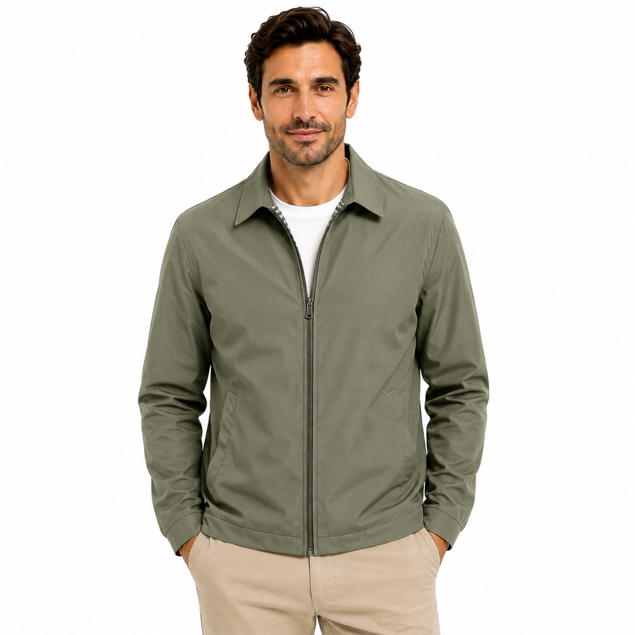 Men’s Harrington Jacket with Collar