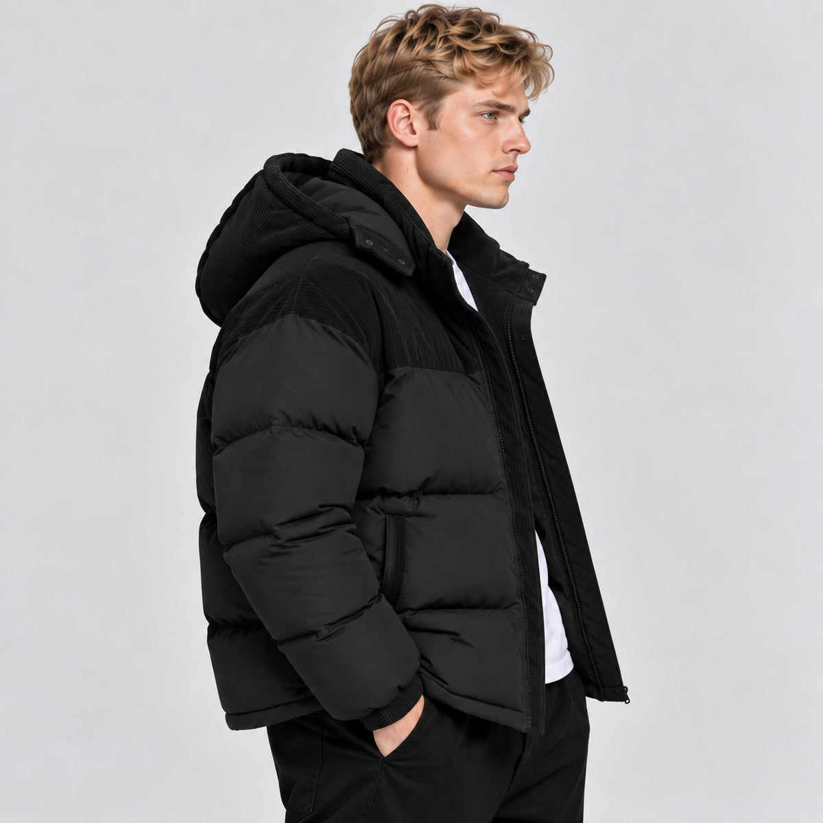 Men's Oversized Hooded Puffer Jacket