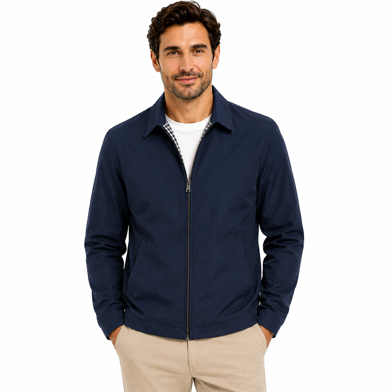 Men’s Harrington Jacket with Collar