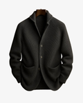 Men's Tailored Button-Front Knit Cardigan