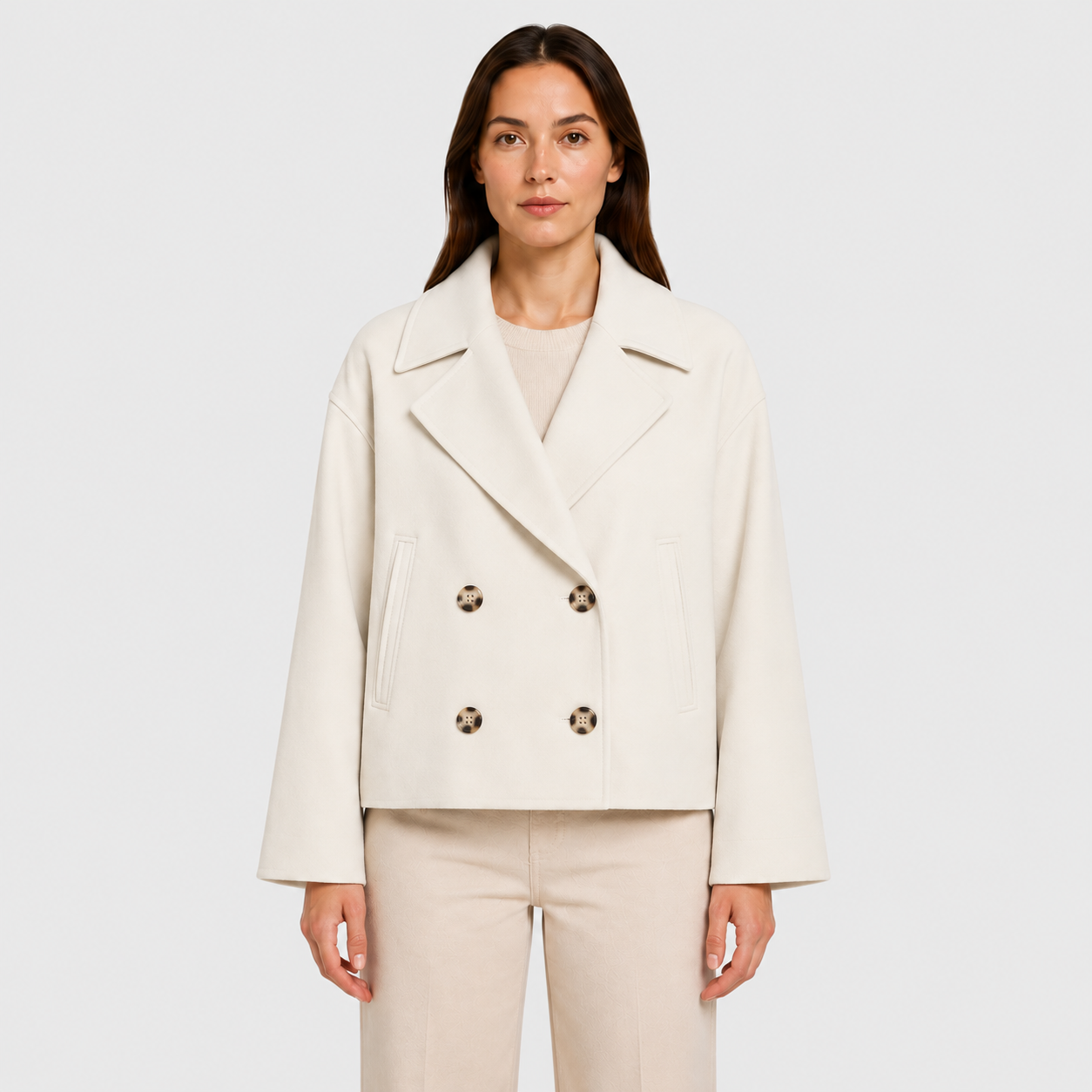 Women's Double Breasted Cropped Jacket
