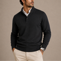 Men's Classic Long-Sleeve Knit Polo Sweater