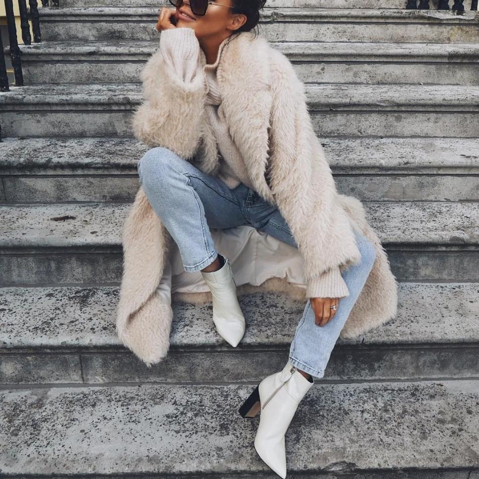 Women's Long Faux Fur Teddy Coat