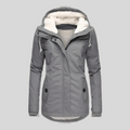 Women's Long Hooded Winter Coat with Faux Fur Lining