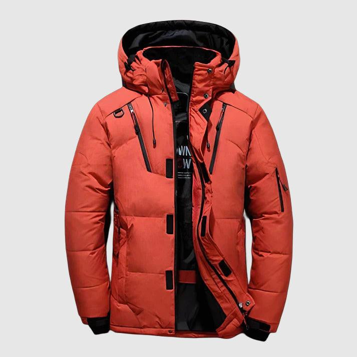 Men's Insulated Waterproof Winter Jacket with Detachable Hood