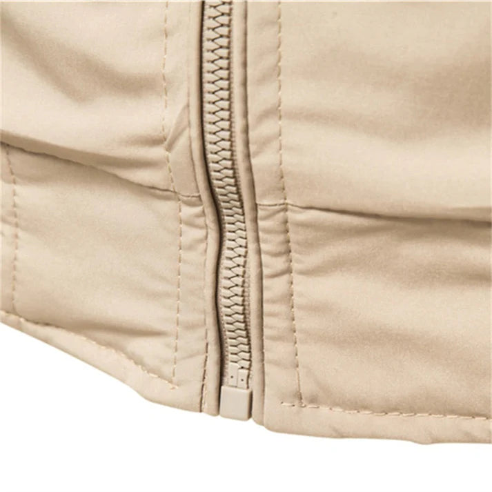 Men's Lightweight Sporty Bomber Jacket with Zip Closure