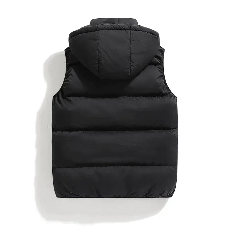 Men's Padded Bodywarmer with Hood - detail