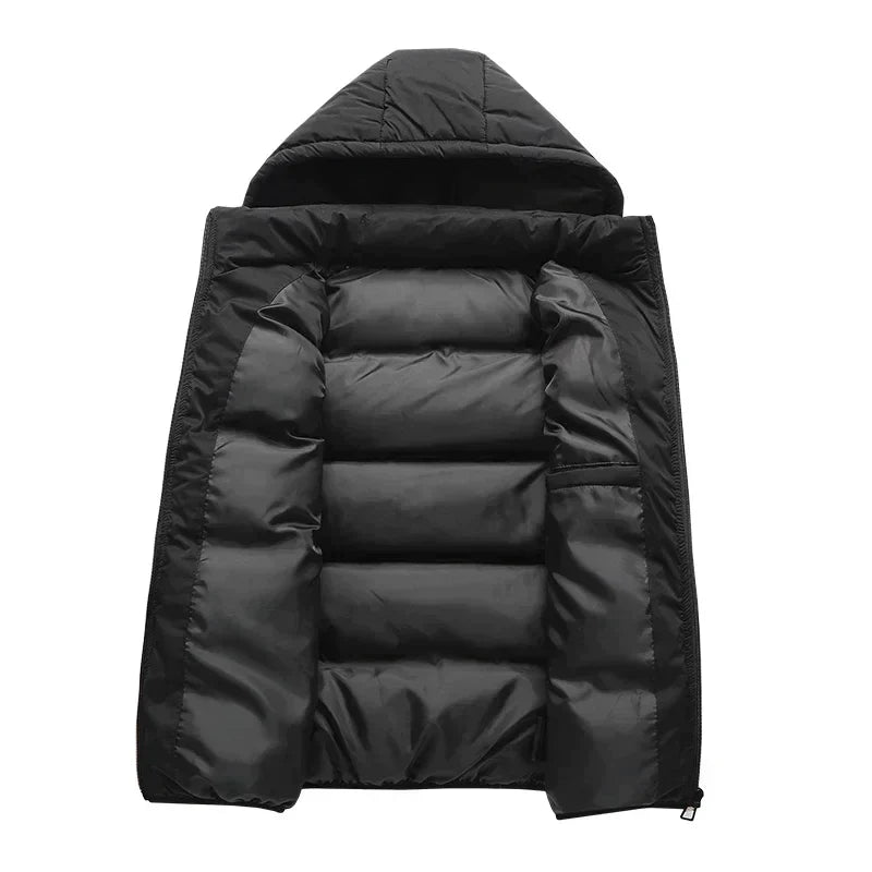 Men's Padded Bodywarmer with Hood - detail