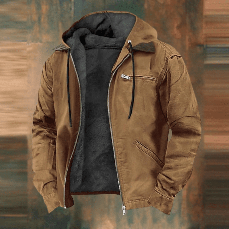 Men's Vintage Winter Jacket – Classic Wool-Blend Outerwear