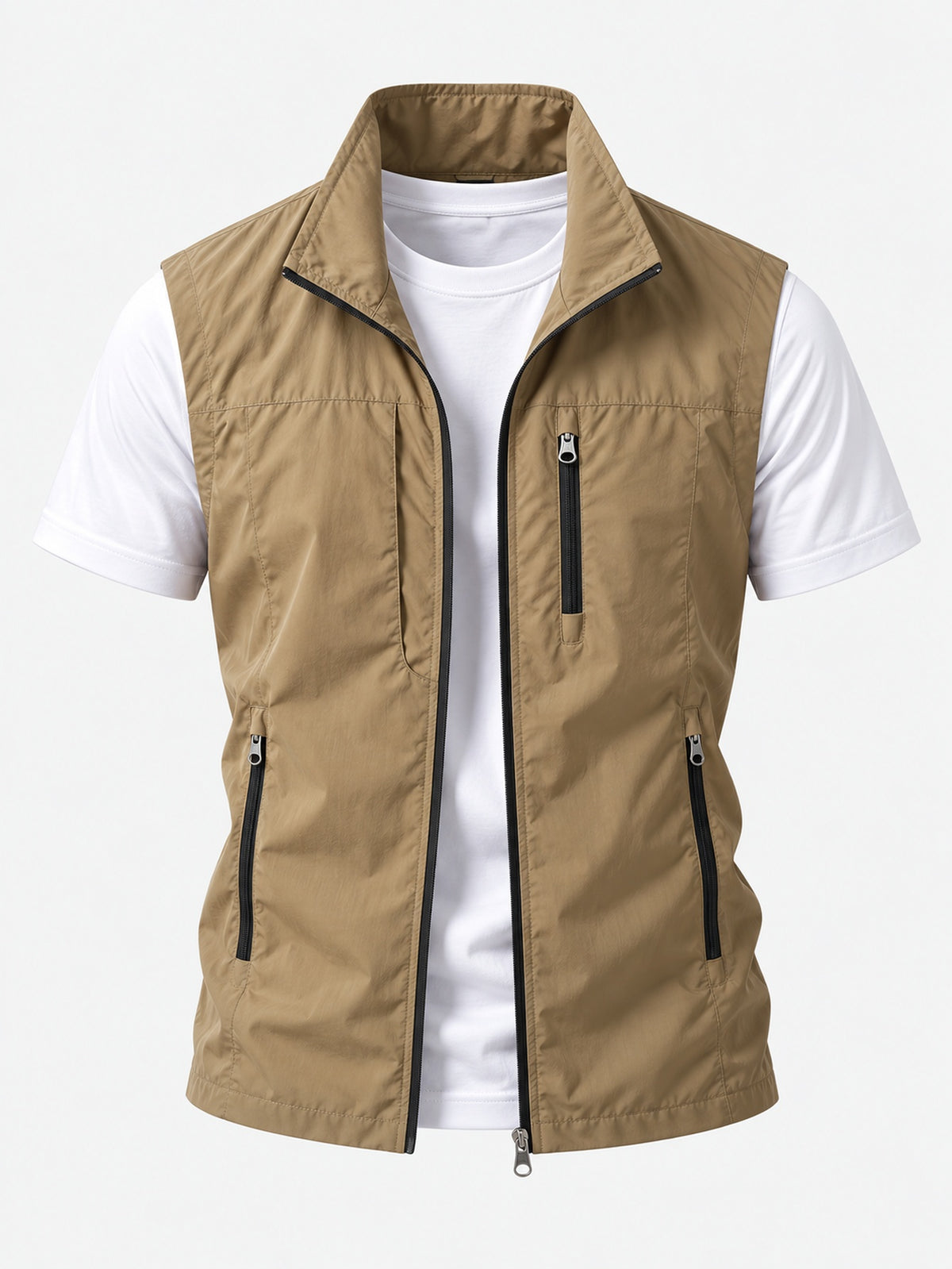 Men’s Lightweight Utility Gilet – Zip-Front Casual Layering Vest