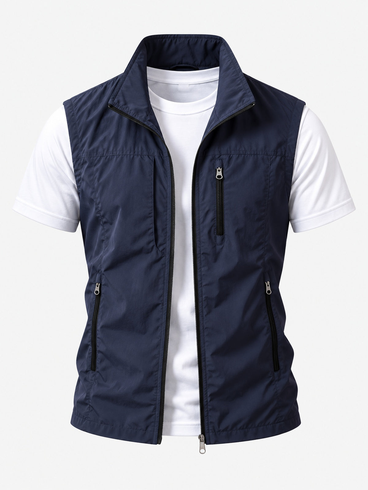 Men’s Lightweight Utility Gilet – Zip-Front Casual Layering Vest