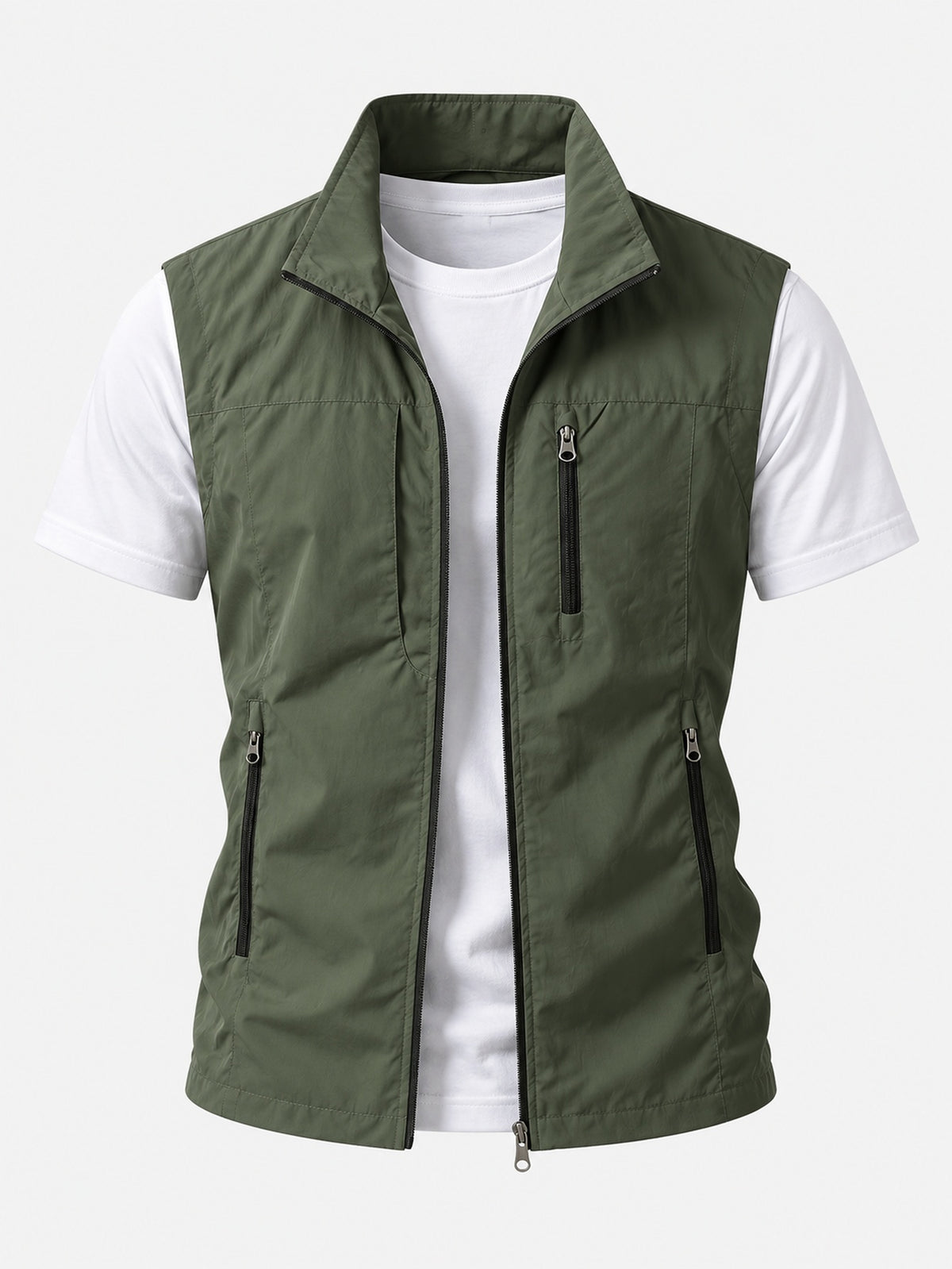 Men’s Lightweight Utility Gilet – Zip-Front Casual Layering Vest