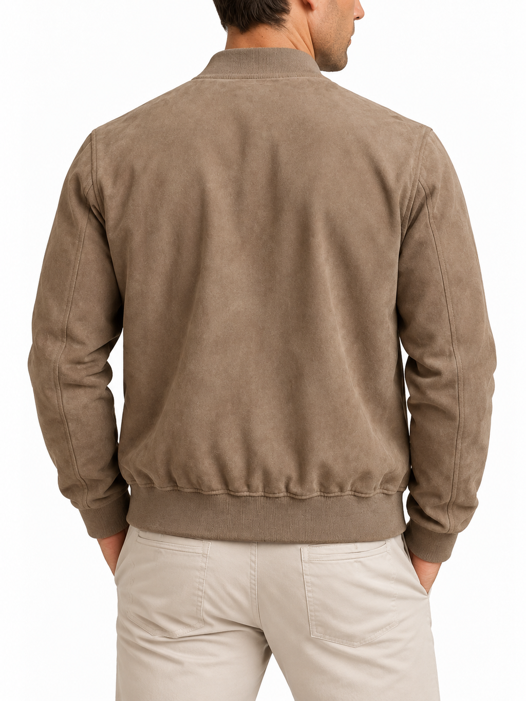Men’s Lightweight Suede Bomber Jacket – Versatile Smart-Casual Outerwear for Every Season