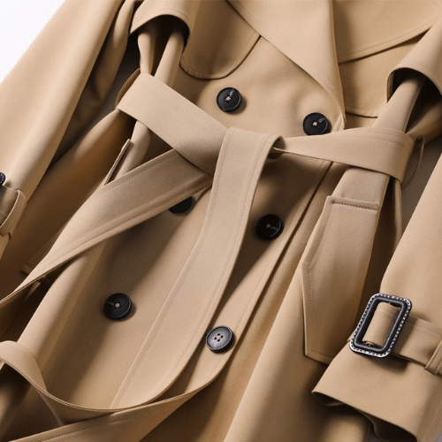 Women's Vintage Belted Trench Coat