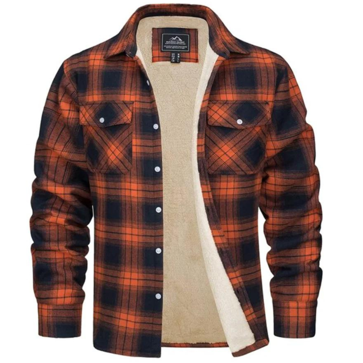 Men's Sherpa-Lined Plaid Shirt Jacket