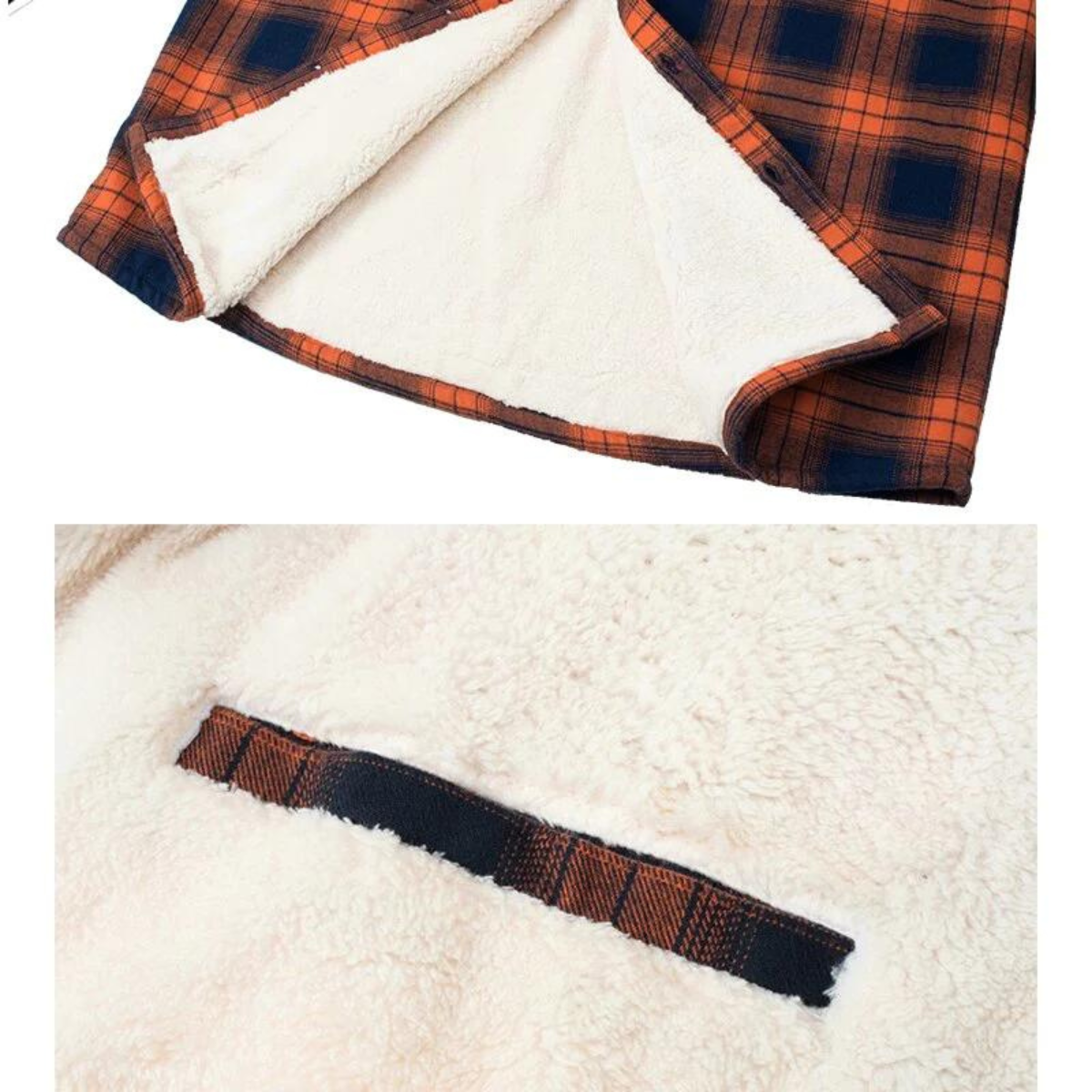 Men's Sherpa-Lined Plaid Shirt Jacket