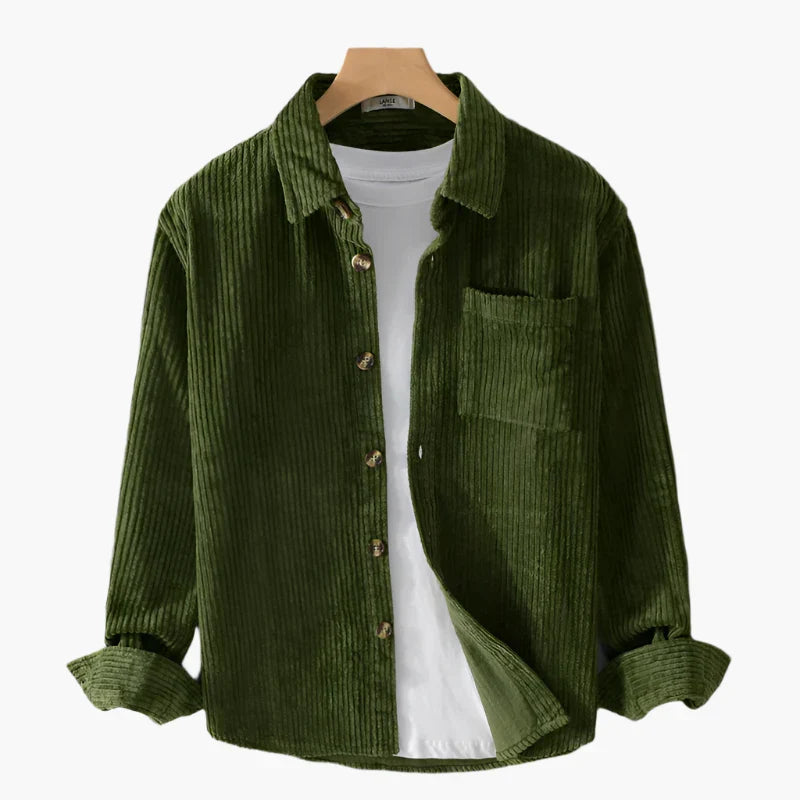 Men's Corduroy Button-Up Shirt