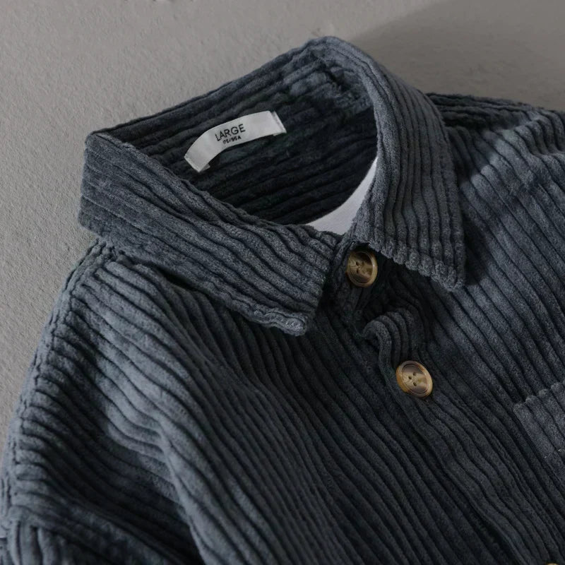 Men's Corduroy Button-Up Shirt