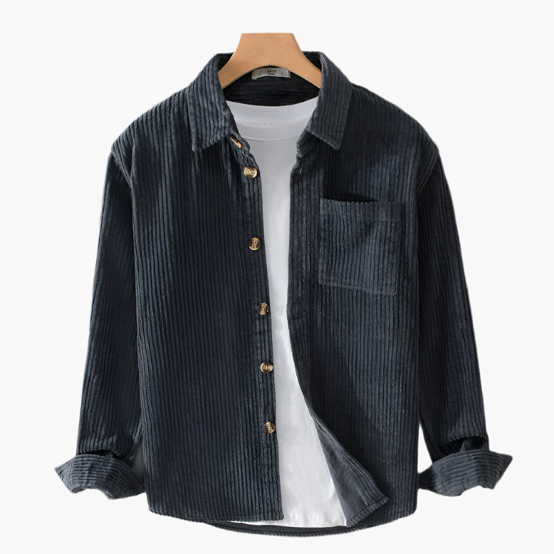 Men's Corduroy Button-Up Shirt
