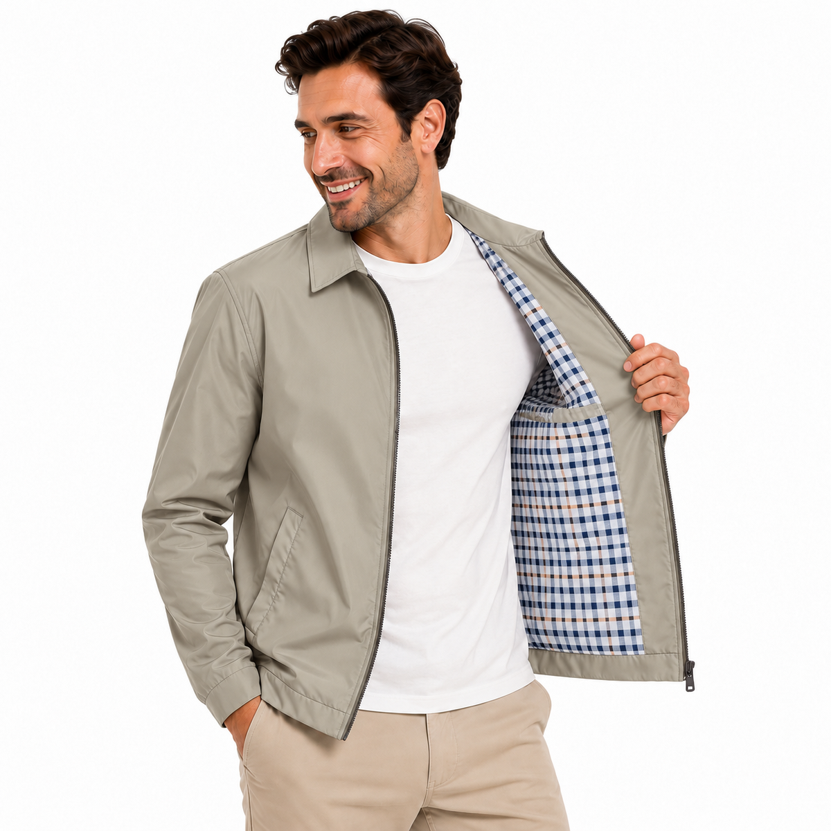 Men’s Harrington Jacket with Collar