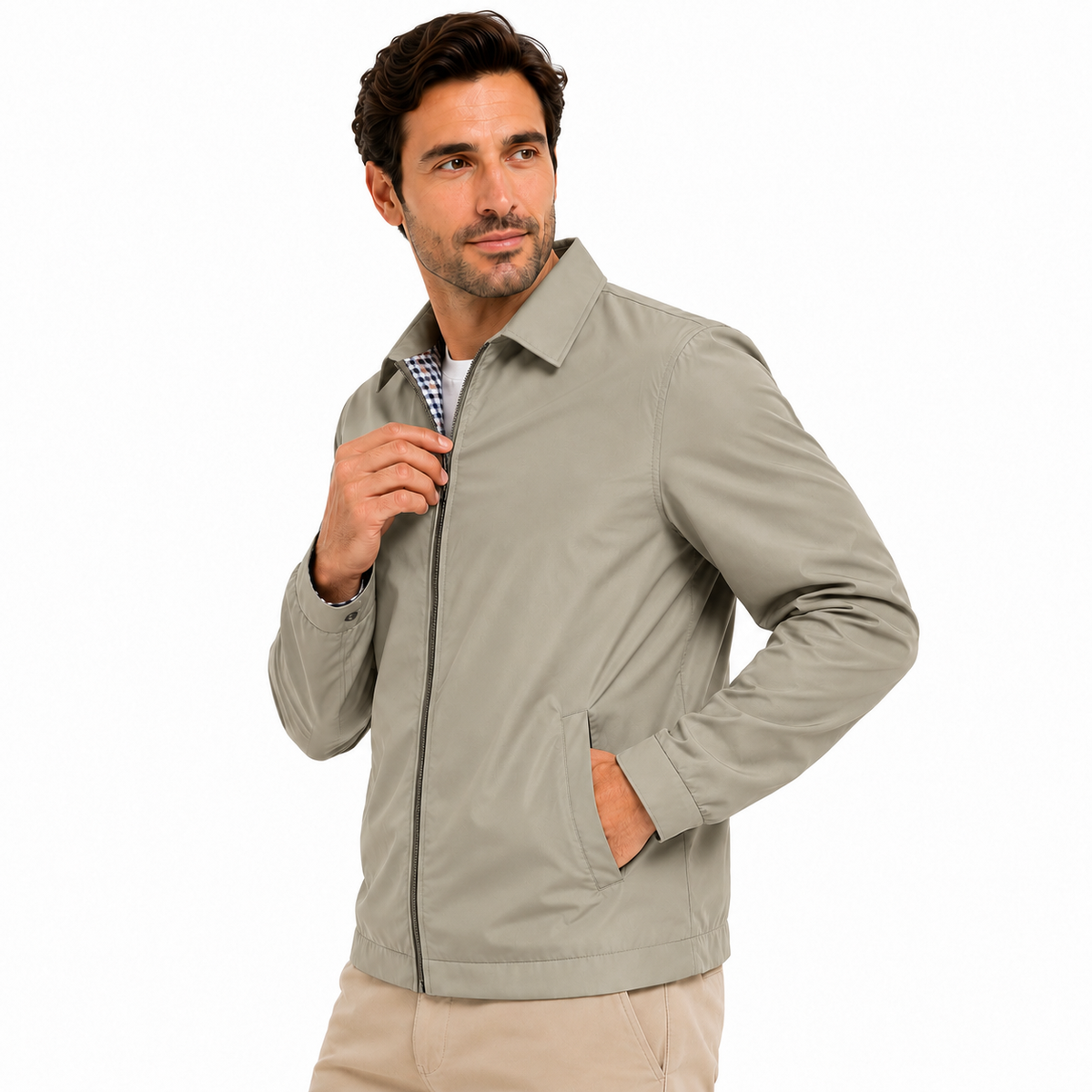 Men’s Harrington Jacket with Collar