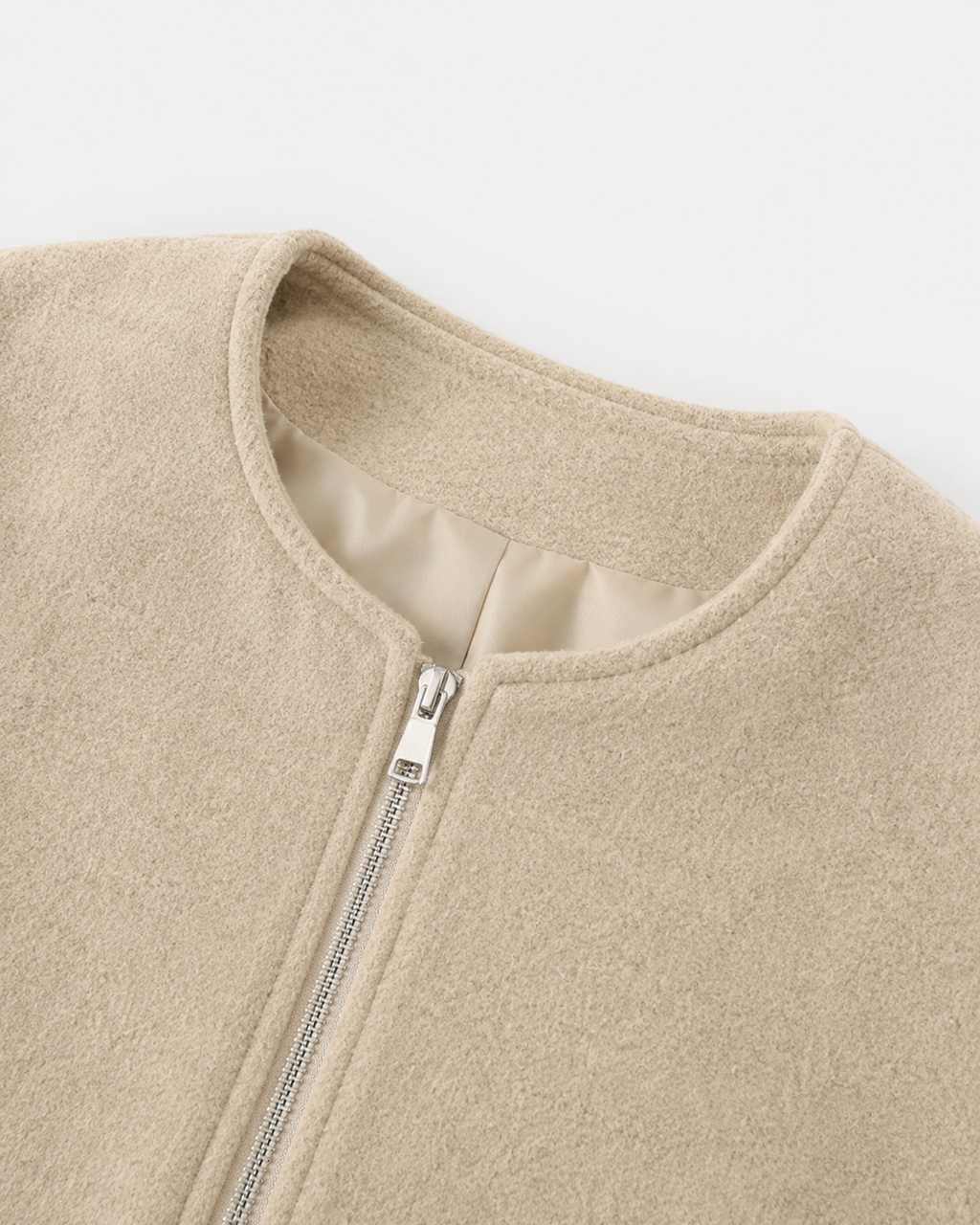 Women's Wool-Blend Cropped Bomber Jacket
