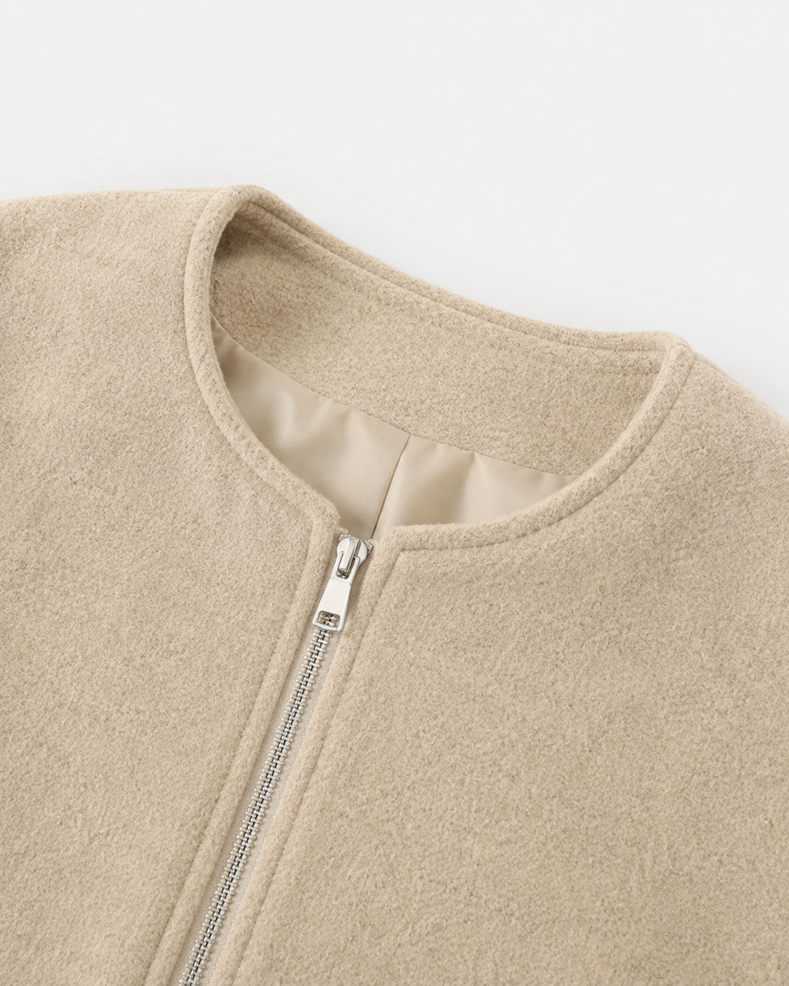 Women's Wool-Blend Cropped Bomber Jacket