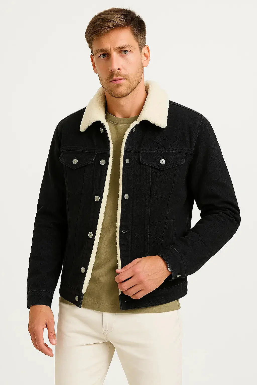Men's Fleece-Lined Denim Jacket
