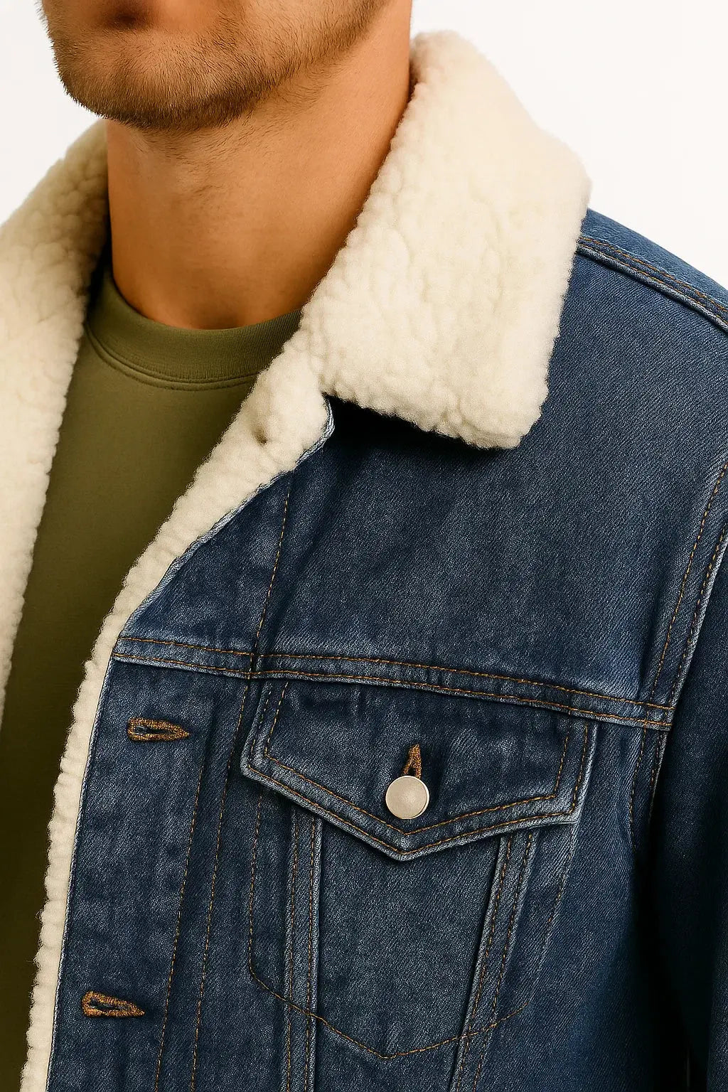 Men's Fleece-Lined Denim Jacket