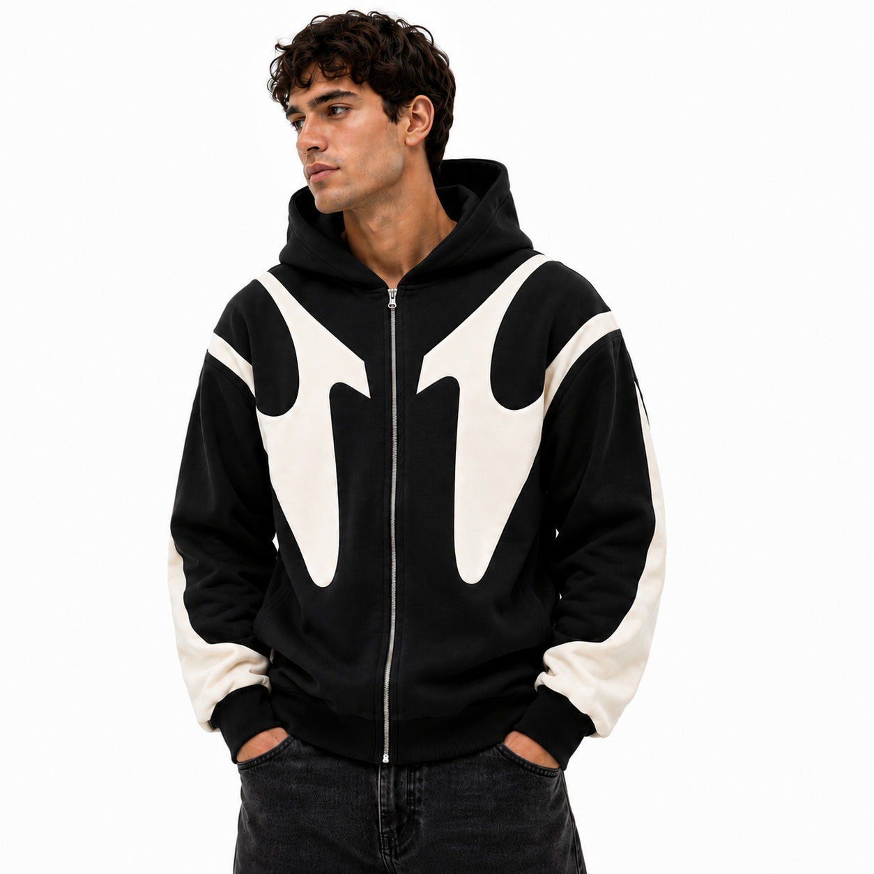 Men's Urban Streetwear Zip Hoodie