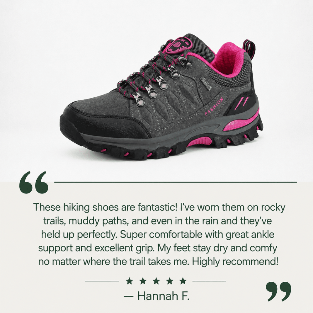 Women's Waterproof Hiking Shoes with Trail Grip