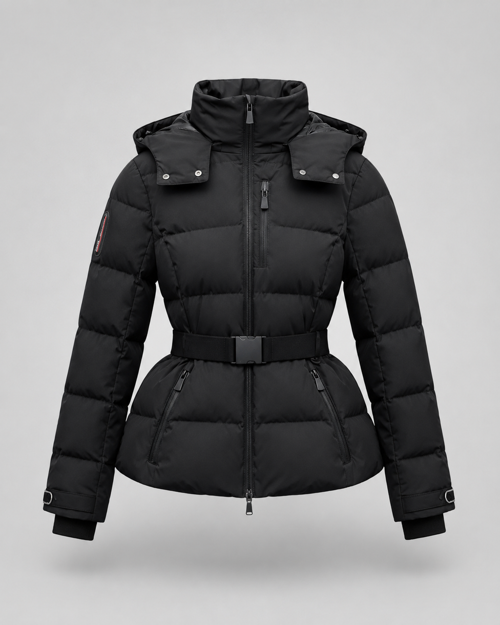 Women's Hooded Belted Puffer Jacket