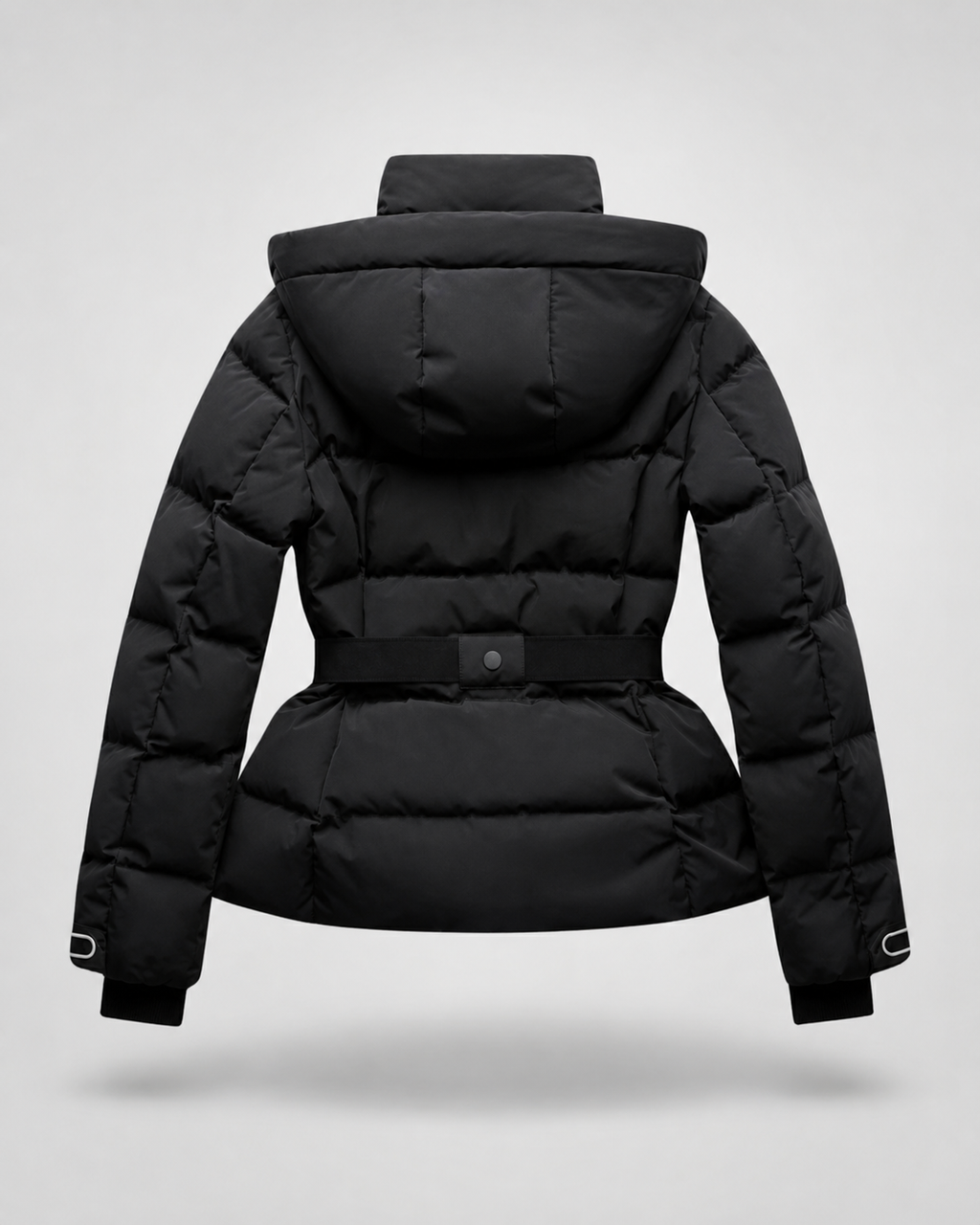 Women's Hooded Belted Puffer Jacket