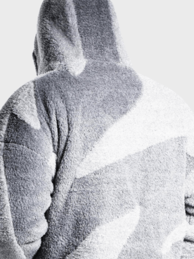Men's Hooded Zip-Up Fleece Jacket - detail
