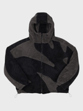 Men's Hooded Zip-Up Fleece Jacket - Black