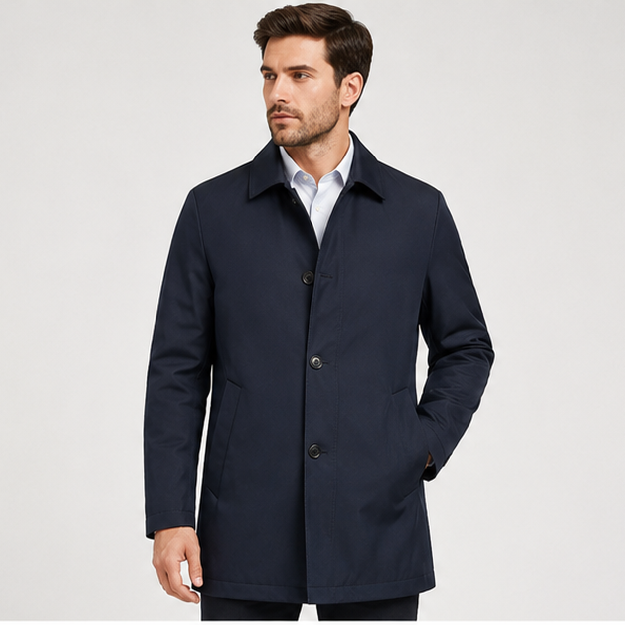 Men's Long Windproof Jacket