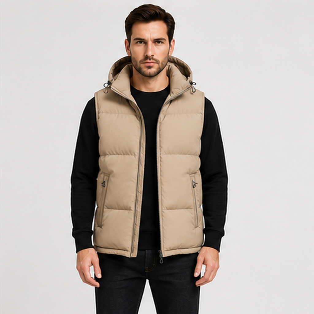 Men's Padded Bodywarmer with Hood