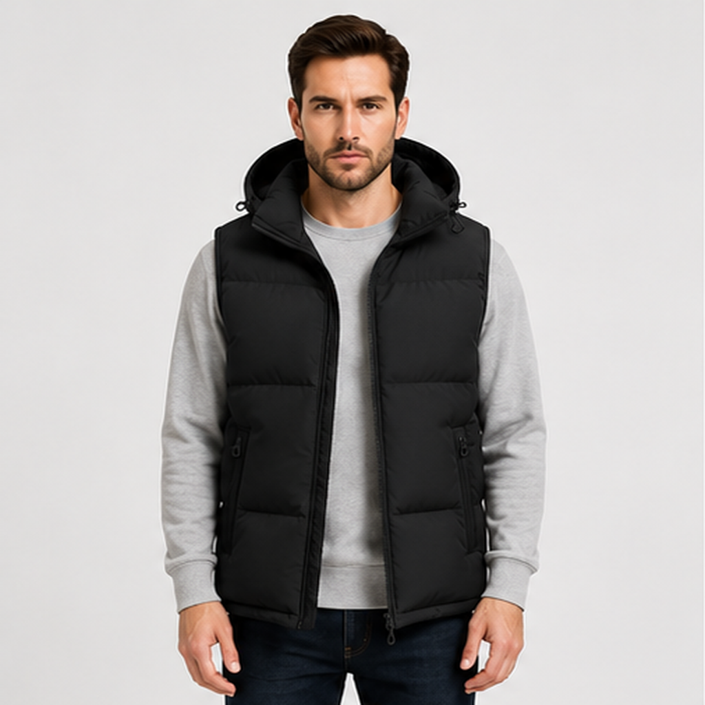 Men's Padded Bodywarmer with Hood
