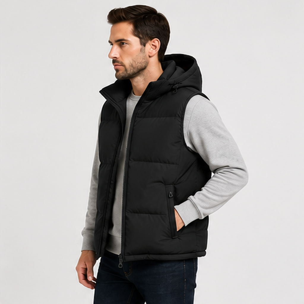 Men's Padded Bodywarmer with Hood