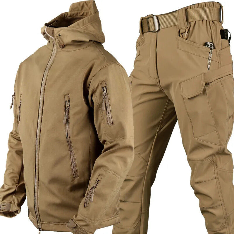 Unisex Waterproof Fleece-Lined Outdoor Set