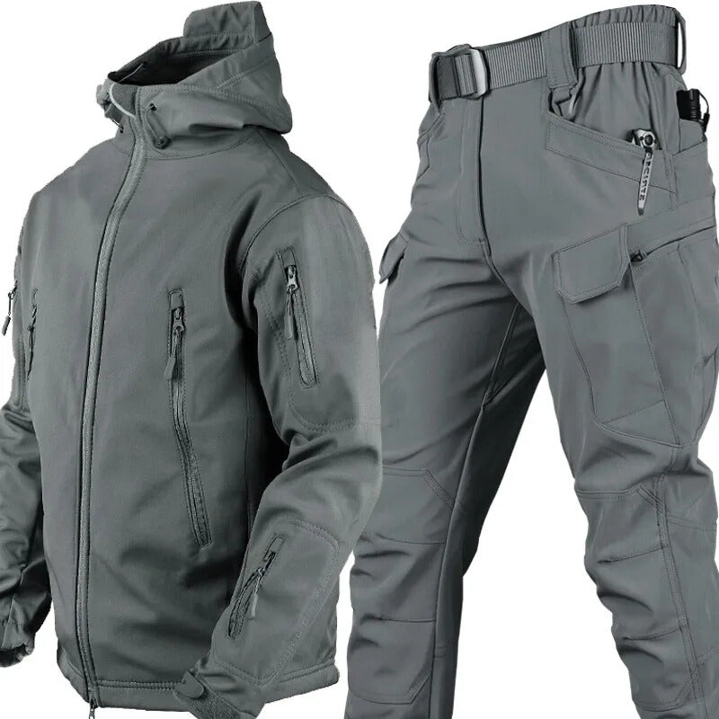 Unisex Waterproof Fleece-Lined Outdoor Set