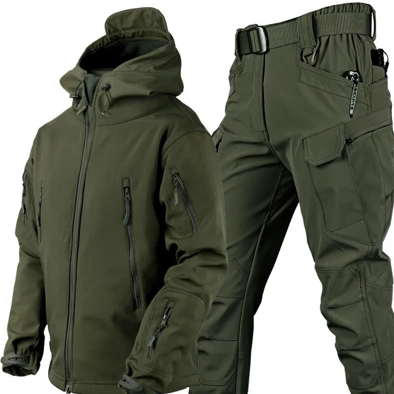 Unisex Waterproof Fleece-Lined Outdoor Set