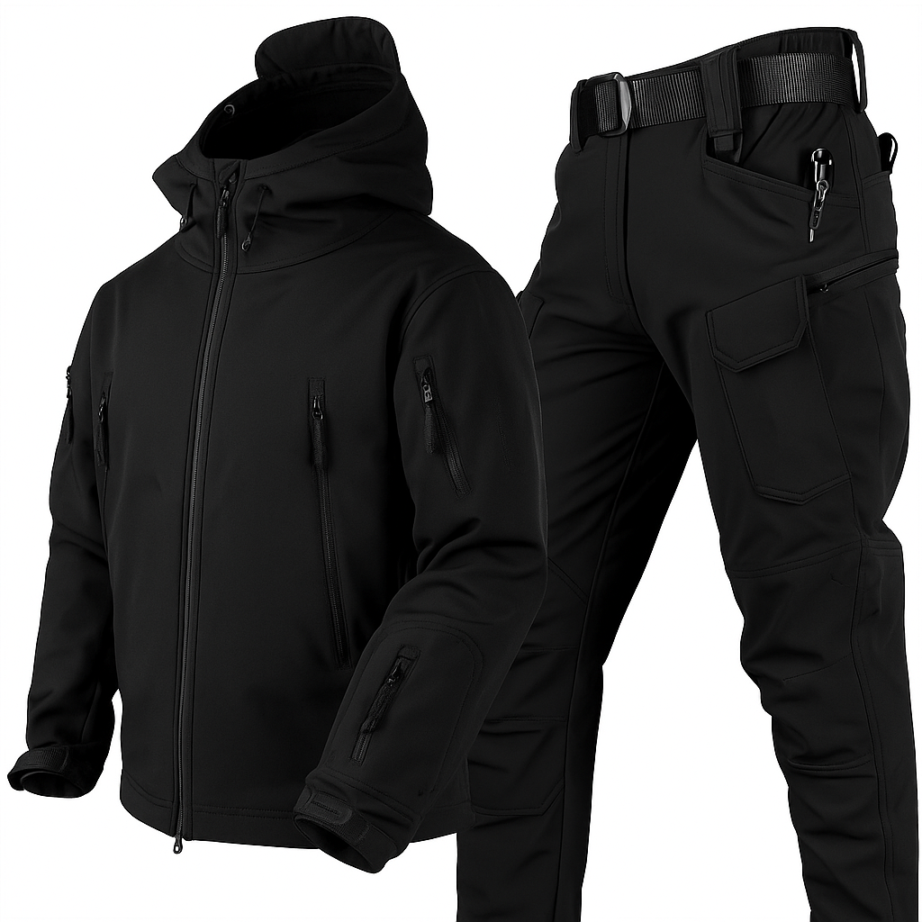 Unisex Waterproof Fleece-Lined Outdoor Set