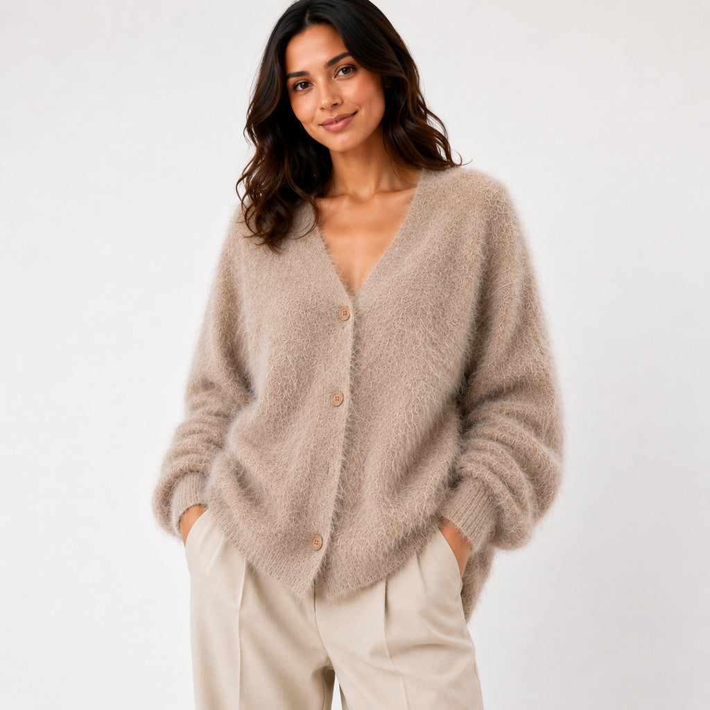 Women's Fluffy Knit Cardigan