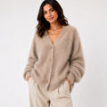 Women's Fluffy Knit Cardigan