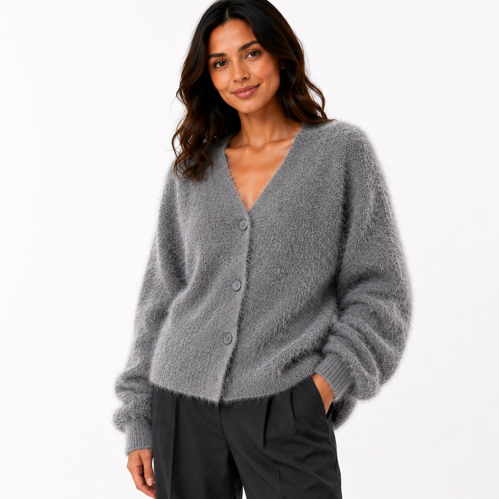 Women's Fluffy Knit Cardigan